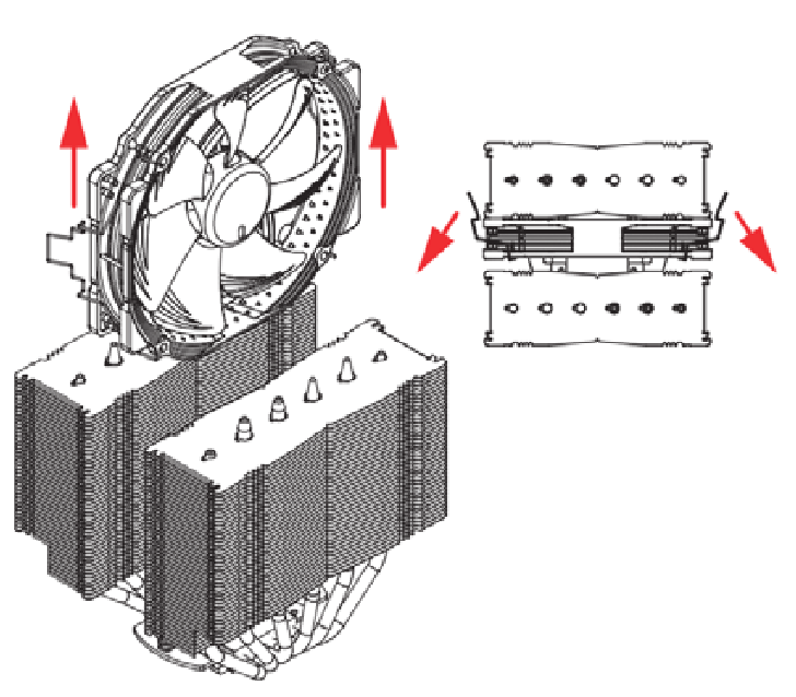 Het koellichaam aan de CPU bevestigen - Stap 1