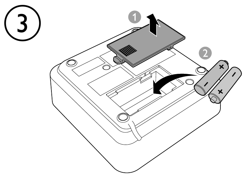 Batterij plaatsen