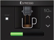Een espresso wordt bereid