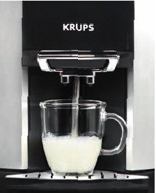 De melk wordt voorverwarmd