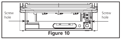 De onderste montageschroeven installeren