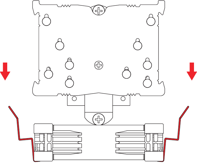 Het koellichaam aan de CPU bevestigen op LGA1700 - Stap 1