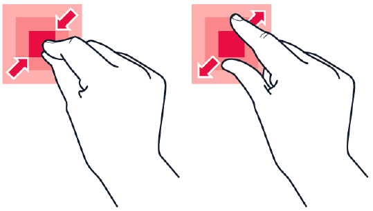HET TOUCHSCREEN GEBRUIKEN - In- of uitzoomen