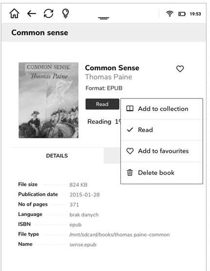 Bibliotheek - Toegang tot een titelmenu - Stap 2