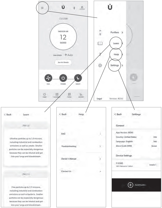 TRUSENS APP-FUNCTIES - AANVULLENDE INFORMATIE