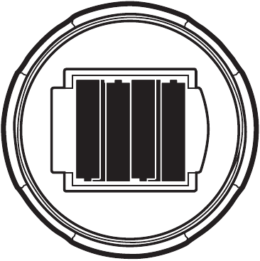 Ori&euml;ntatie van de alkalinebatterij