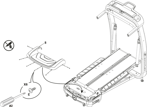 Bevestig de achterste trede aan de Treadle Assembly