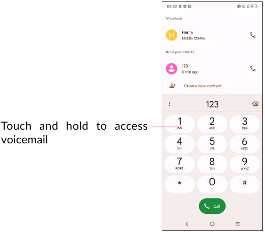 Apps en functies - Telefoon - Bellen - Stap 2