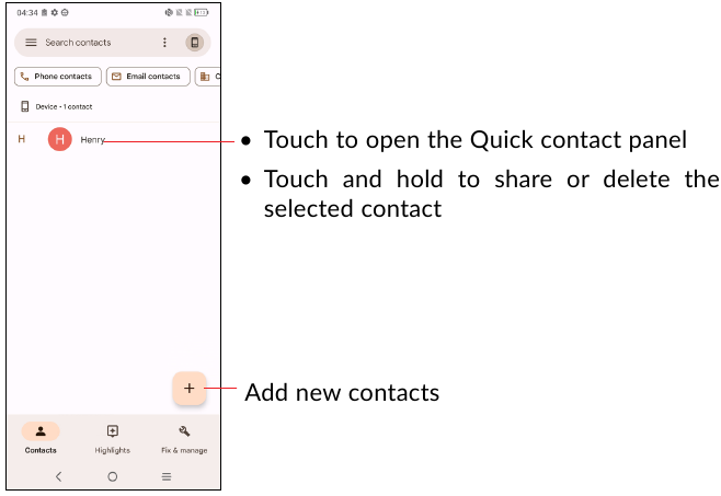 Contacten - Uw contacten raadplegen