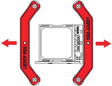AMD - De montagebeugels bevestigen - Stap 4