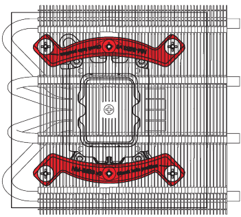 LGA 1700/1200/115x - De montagebeugels installeren - Stap 4