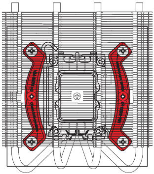 LGA 1700/1200/115x - De montagebeugels installeren - Stap 5