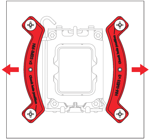 LGA 1700/1200/115x - De montagebeugels installeren - Stap 6