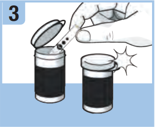 Een bloedglucose test uitvoeren - Stap 3