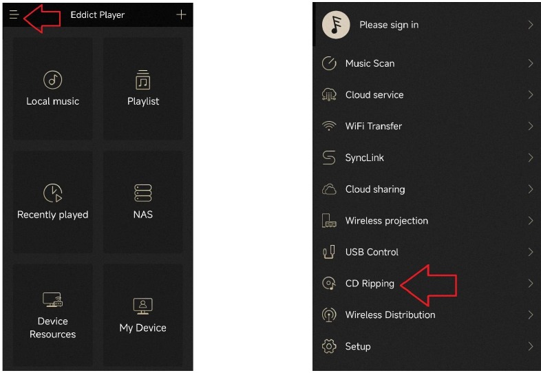 CD rippen naar Android-telefoon - Stap 1