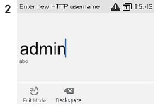 Voer de HTTP-gebruikersnaam en het wachtwoord in