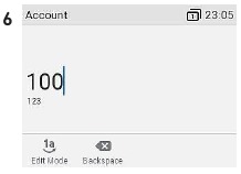 Voer het accountnummer in