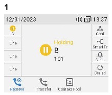 eerste beoogde deelnemer bellen en in de wacht zetten