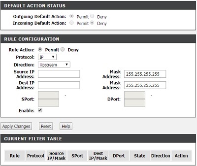 Filteropties - IP/poortfiltering