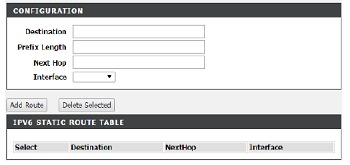 IPv6 Statische routing