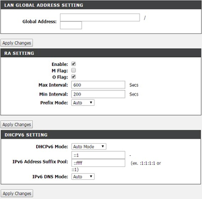 LAN IPv6-interface