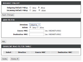 MAC-filtering