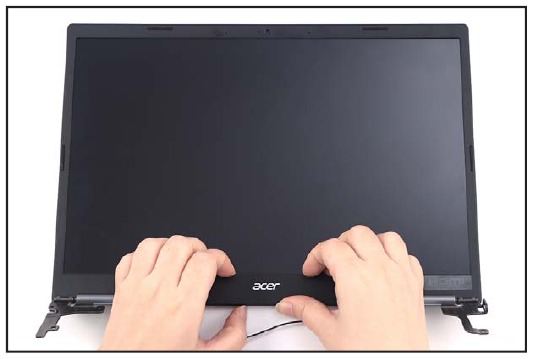 LCD-omlijsting verwijderen - Stap 1