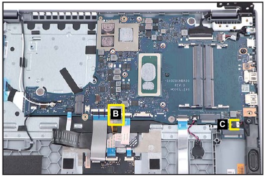 Mainboard verwijderen - Stap 4