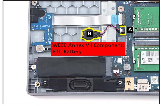 RTC-batterij verwijderen 