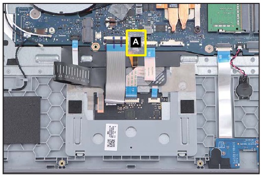 Touchpadmodule verwijderen - Stap 1