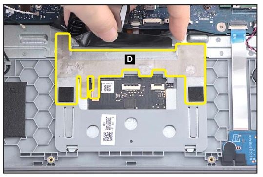 Touchpadmodule verwijderen - Stap 4