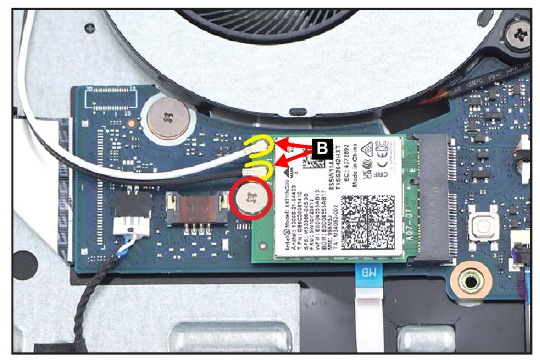 WLAN-module verwijderen - Stap 2