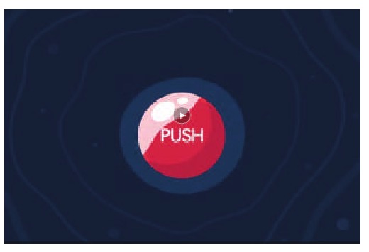 Druk op de knop 'PUSH'.