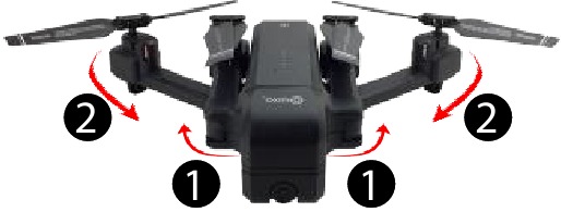 De drone-armen inklappen