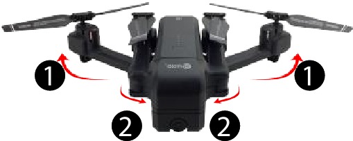 De drone-armen uitklappen