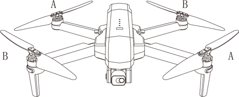 Installeer de propellers - Stap 1