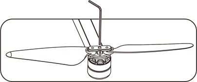 Installeer de propellers - Stap 2