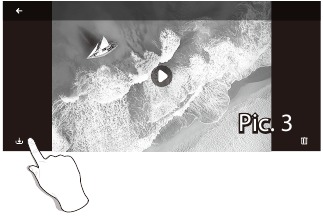 Sla de foto/video op in het mobiele app-album - Stap 3