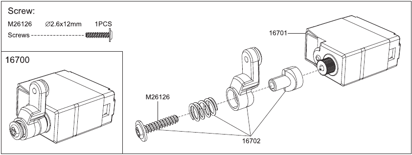 16700 Servo Assembly