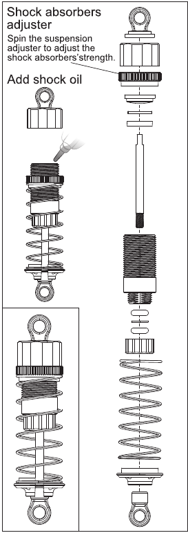 Montageschema - 16500/16510 Oil Filled Shock