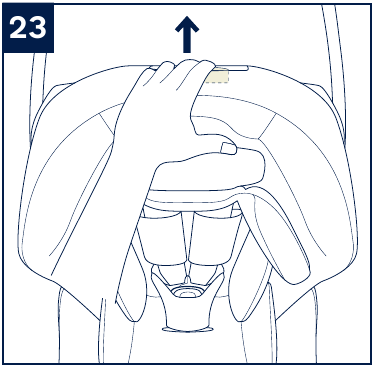 Gebruik - Rugleuningaanpassing - Stap 1
