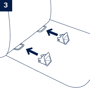 Installatie van de basis - Stap 1 - Bevestig de geleiders