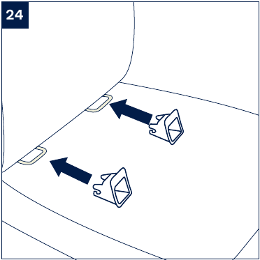 ISO Connector-bevestigingen installeren - Stap 1