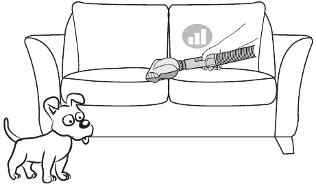 Accessoires gebruiken - Turboborstel voor huisdieren gebruiken