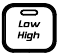 Hoge/lage knop LED