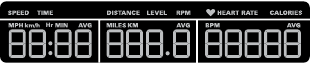 Schwinn Dual Track Display - Gegevens onderste display