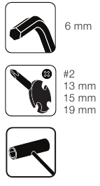 Meegeleverd gereedschap voor de Schwinn 470i Elliptical