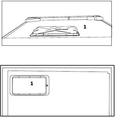 Het elektronische printplaatcompartiment gesloten houden