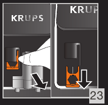 Verwijder het One Touch Cappuccino-blok