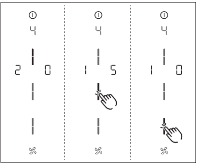 Menu-item 4: Duur van de automatische naloopfunctie
